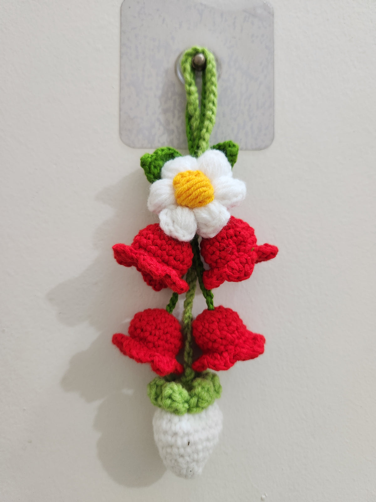Handmade Crochet Car Hanging Ornament – Cute Knitted Car Decor