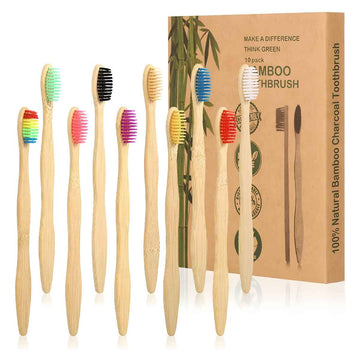 100% Natural Bamboo Toothbrush Set