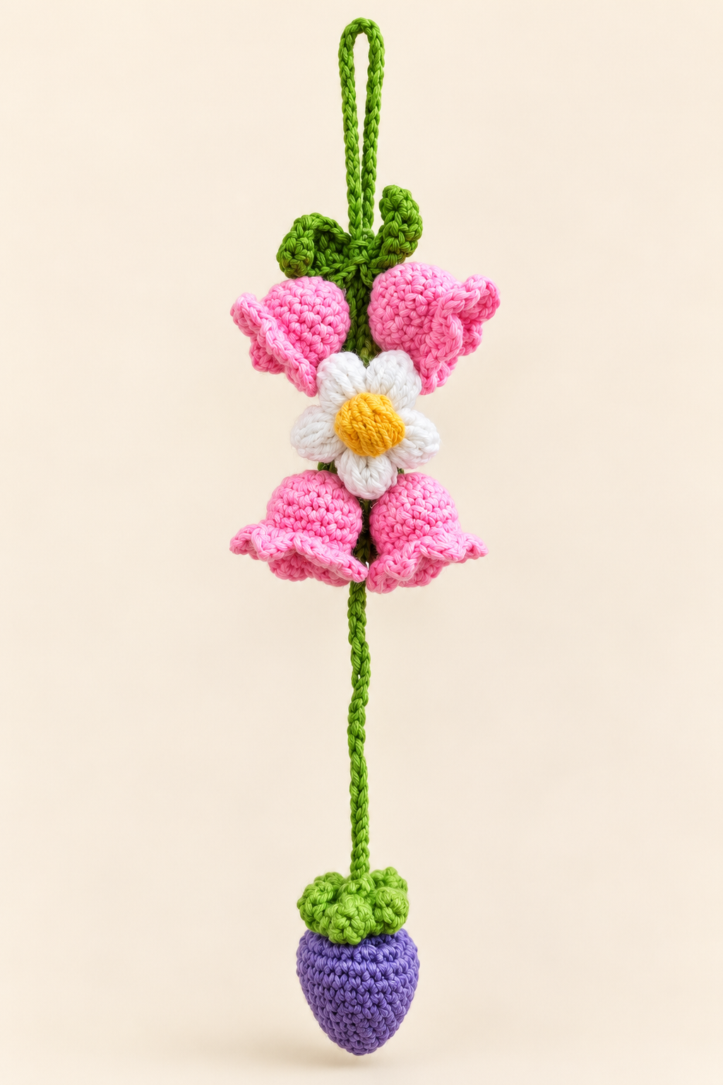 Handmade Crochet Car Hanging Ornament – Cute Knitted Car Decor