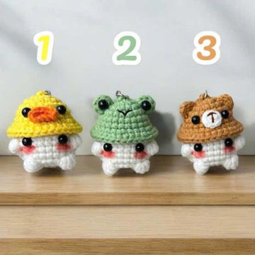 Crochet Mushroom Keychain