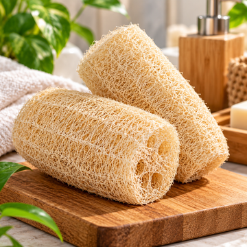 Natural Luffa Body Scrubber – Plant-Based Exfoliating Bath Sponge