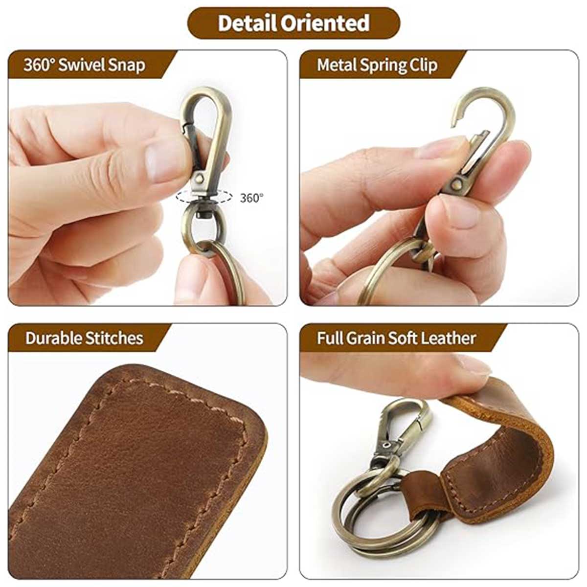 Leather Car Keychain