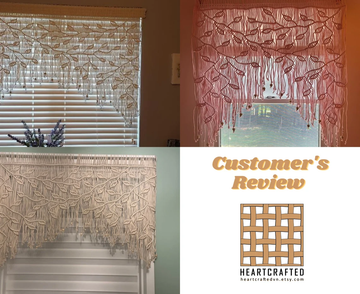 Large Macrame Leaf Window Curtain Wall Hanging