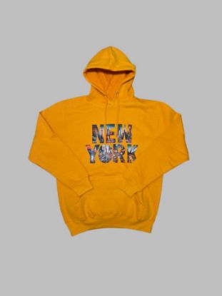 Picture of Golden New York Skyline Font Hoodie