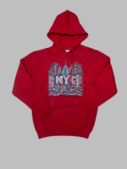 Picture of Red NYC Colorful Design Hoodie